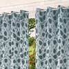 Luna Blue Color Floral Door Curtain - Set of 2