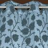 Luna Blue Color Floral Door Curtain - Set of 2