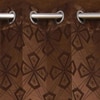 Orion Brown Color Geometric Long Door Curtain - Set of 2