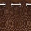 Niamh Brown Color Abstract Window Curtain   Set of 2