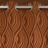 Olivia Brown Color Abstract Door Curtain - Set of 2