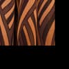 Olivia Brown Color Abstract Long Door Curtain - Set of 2
