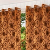 Aria Brown Color Floral Door Curtain - Set of 2
