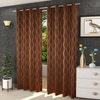 Ellie Brown Color Abstract Window Curtain   Set of 2