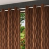 Ellie Brown Color Abstract Window Curtain   Set of 2