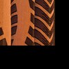 Leah Brown Color Abstract Long Door Curtain - Set of 2
