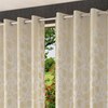 Isabella Cream Color Floral Window Curtain   Set of 2