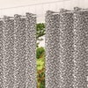 Sienna Grey Color Floral Window Curtain   Set of 2