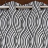 Oscar Grey Color Abstract Window Curtain   Set of 2