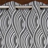 Oscar Grey Color Abstract Door Curtain - Set of 2