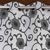 Eleanor Grey Color Floral Long Door Curtain - Set of 2