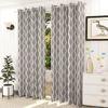 Joe Black Color Abstract Window Curtain   Set of 2