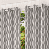 Joe Black Color Abstract Window Curtain   Set of 2