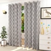 Joe Black Color Abstract Door Curtain - Set of 2