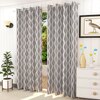 Joe Black Color Abstract Long Door Curtain - Set of 2