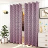Callie Pink Color Floral Door Curtain - Set of 2