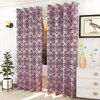 Phoebe Pink Color Geometric Window Curtain   Set of 2