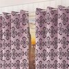 Phoebe Pink Color Geometric Door Curtain - Set of 2