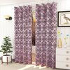 Phoebe Pink Color Geometric Door Curtain - Set of 2