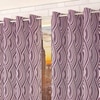 Oisin Pink Color Abstract Window Curtain   Set of 2