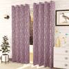 Oisin Pink Color Abstract Door Curtain - Set of 2