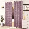 Oisin Pink Color Abstract Long Door Curtain - Set of 2