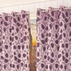 Sophia Pink Color Floral Window Curtain   Set of 2