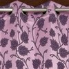 Sophia Pink Color Floral Window Curtain   Set of 2