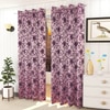Scarlett Pink Color Floral Window Curtain   Set of 2
