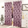 Scarlett Pink Color Floral Long Door Curtain - Set of 2