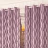 Hazel Pink Color Abstract Window Curtain   Set of 2