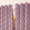 Hazel Pink Color Abstract Door Curtain - Set of 2
