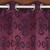 Fionn Purple Color Geometric Window Curtain   Set of 2