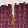 Fionn Purple Color Geometric Door Curtain - Set of 2