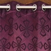 Fionn Purple Color Geometric Door Curtain - Set of 2