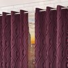Tuireann Purple Color Abstract Door Curtain - Set of 2