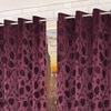 Mia Purple Color Floral Window Curtain   Set of 2