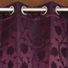 Mia Purple Color Floral Door Curtain - Set of 2