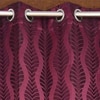 Everly Purple Color Abstract Long Door Curtain - Set of 2