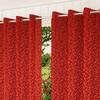 Lucia Red Color Floral Door Curtain - Set of 2
