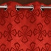 Nephele Red Color Geometric Door Curtain - Set of 2
