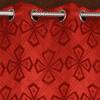Nephele Red Color Geometric Long Door Curtain - Set of 2