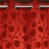 Ava Red Color Floral Door Curtain - Set of 2