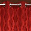 Grace Red Color Abstract Window Curtain Set of 2
