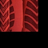 Grace Red Color Abstract Door Curtain - Set of 2