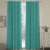 Naryssa Light Blue Polyester Room-Darkening 7 ft Door Curtain