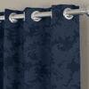Nicolas Dark Blue Polyester Room-Darkening 7 ft Door Curtain