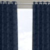 Paul Dark Blue Polyester Room-Darkening 9 ft Long Door Curtain