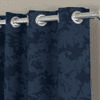 Paul Dark Blue Polyester Room-Darkening 9 ft Long Door Curtain