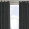 Baz Dark Grey Polyester Room-Darkening 7 ft Door Curtain